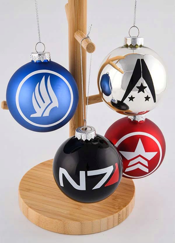 Vánoční Baňky na stromeček 4 kusy Mass Effect