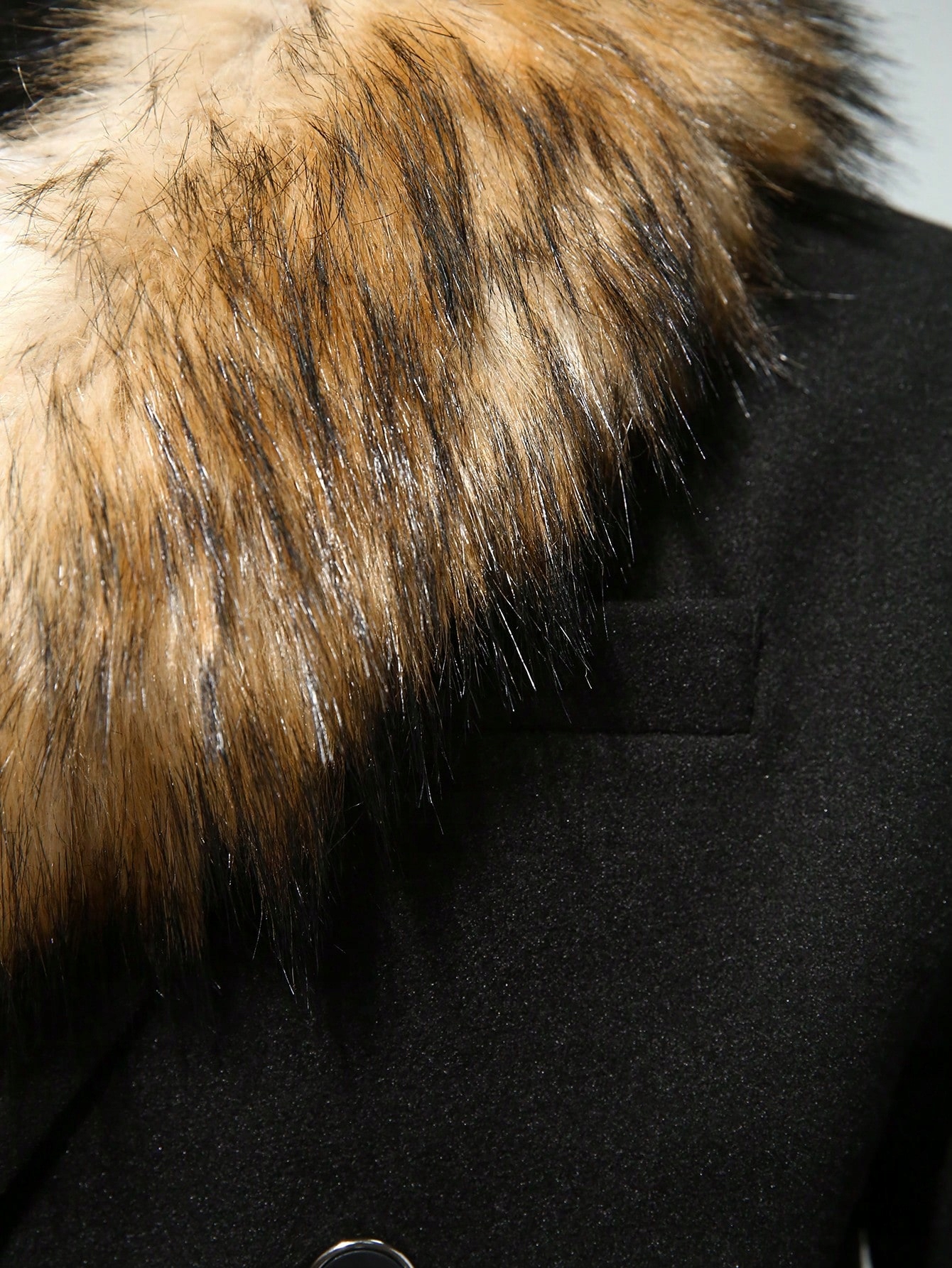 ELEGANCKI PŁASZCZ MĘSKI JESIENNO ZIMOWY Z KAPTUREM FUTERKO OCIEPLANY Rozmiar M