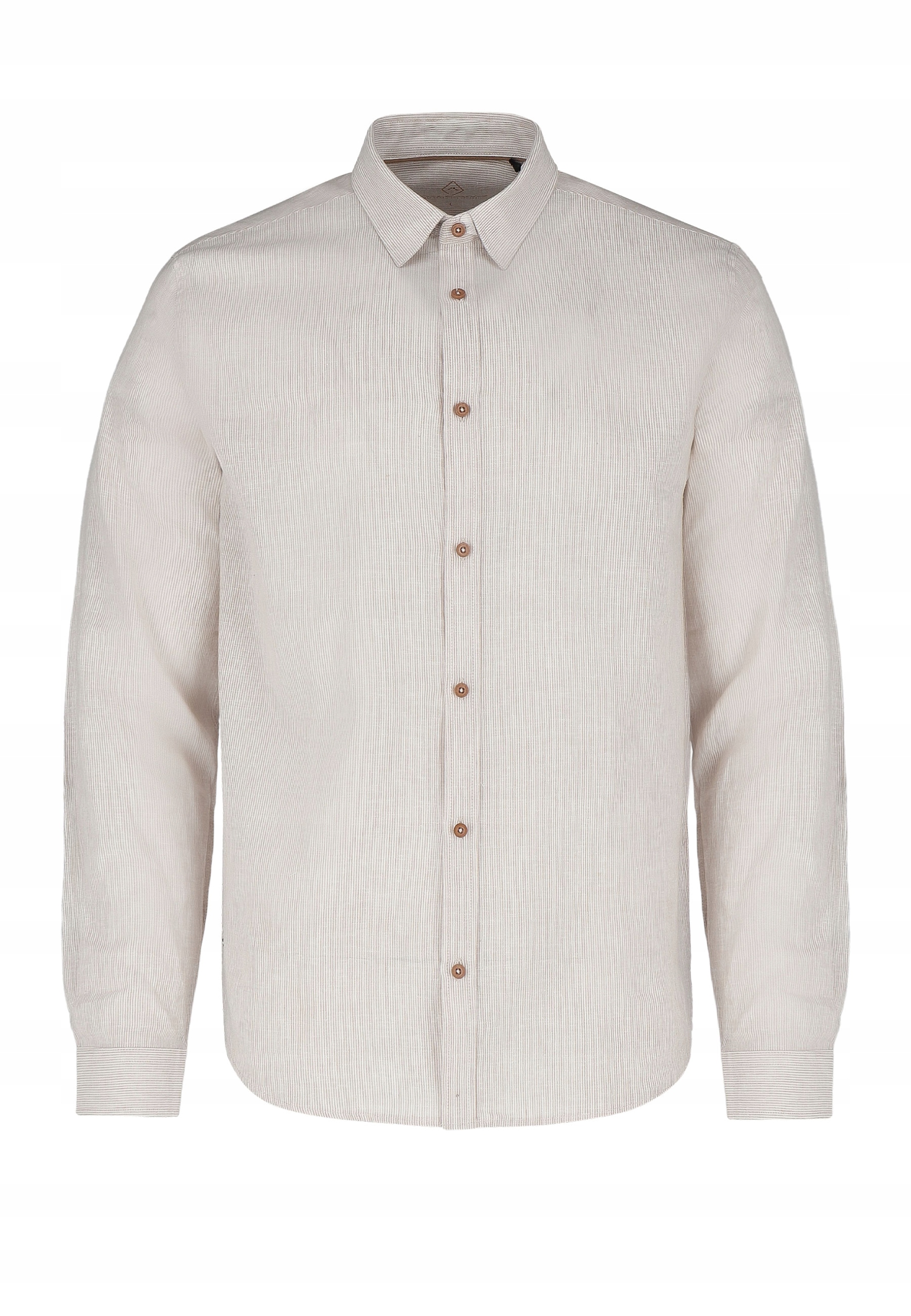 Pánská Lněná Košile Košile S Krémovou Pruhovanou Barvou Volcano K-filio XL