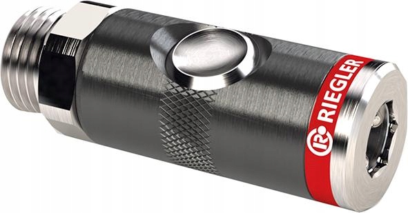 Bezpečnostní rychlospojka s tlačítkem průměr 7,4 mm vnější G1/2“ Riegler