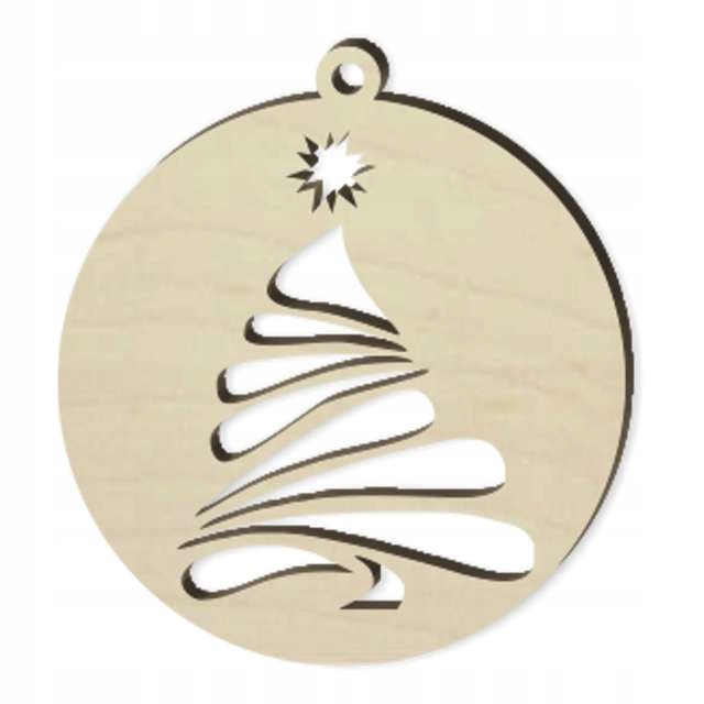 

zawieszka Na Choinkę drewno Bombka choinka gwiazda