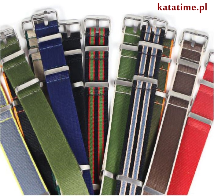 PASEK NATO 22 mm do zegarka nylonowy wodoodporny niebieski ciemnobłękitny Model 22 mm