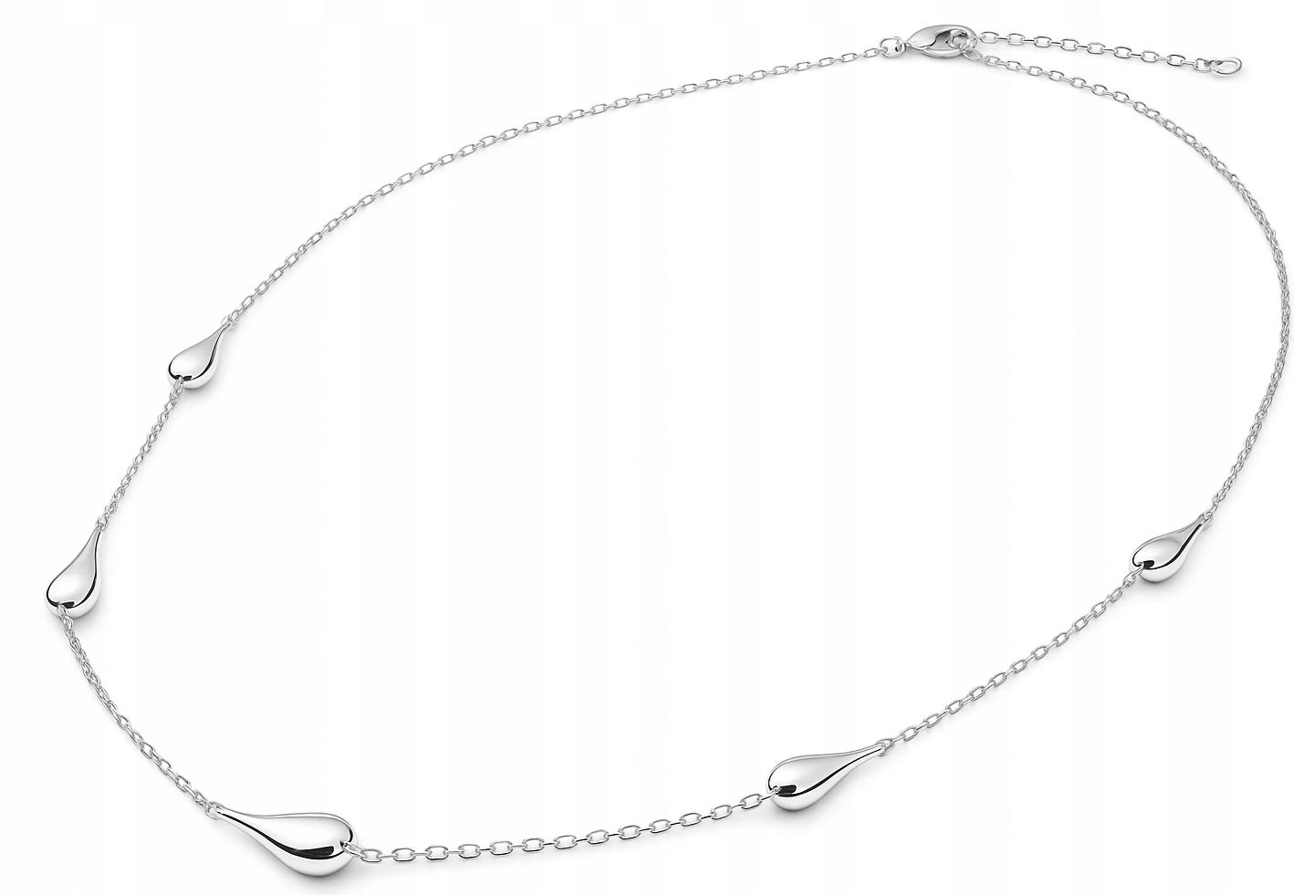 Dámský stříbrný náhrdelník řetízek kapky stříbro o ryzosti 925 nastavitelný