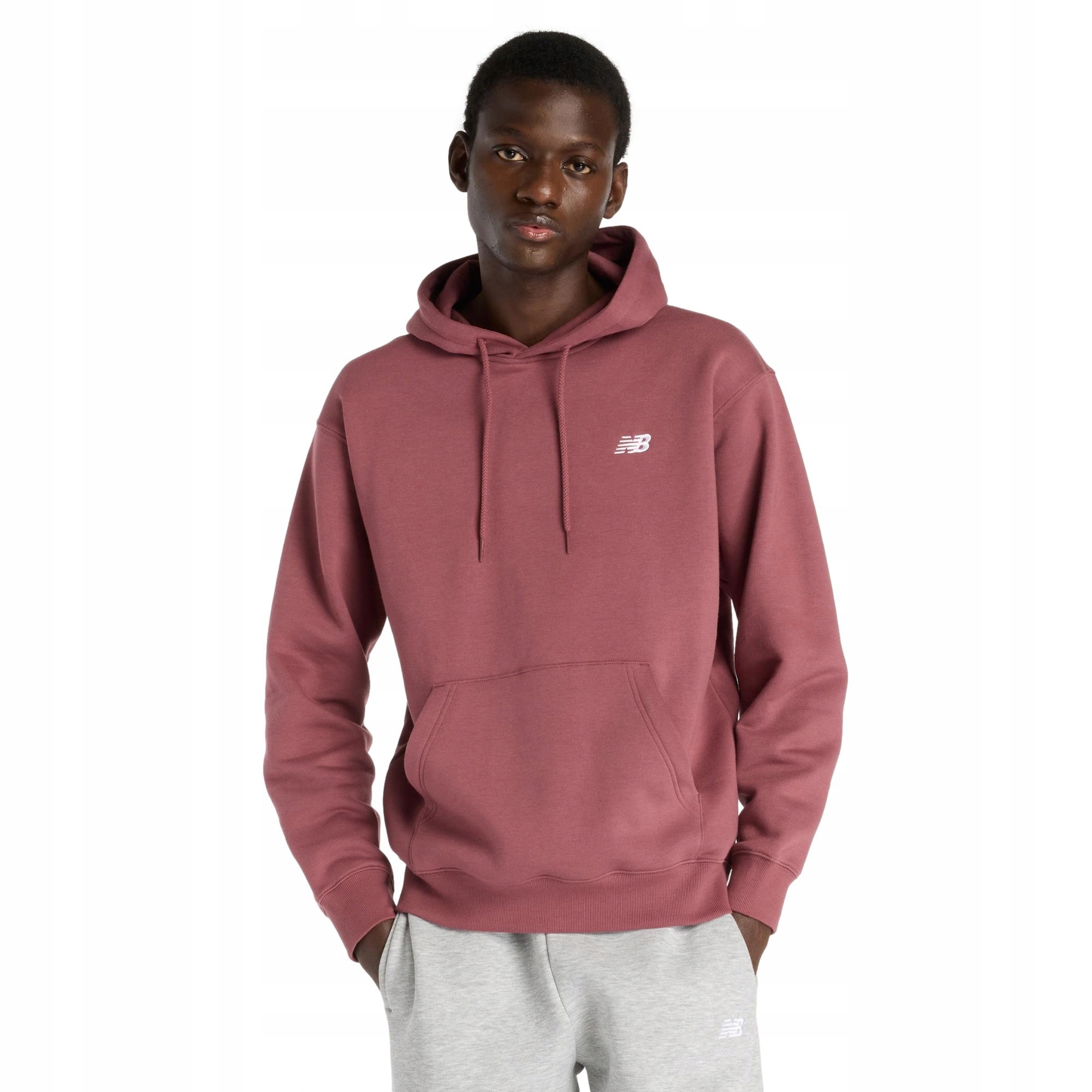 Bluza New Balance Sport Essentials Fleece Hoodi Wad Czerwona M