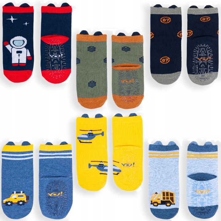 

6-PAK Skarpetki Antypoślizg Abs z Silikonem 27-30