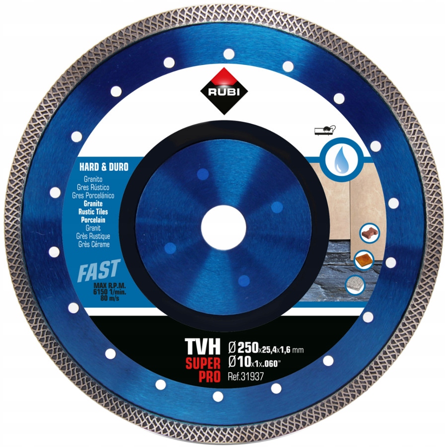 Rubi Tarcza diamentowa do gresu granitu Tvh 250mm