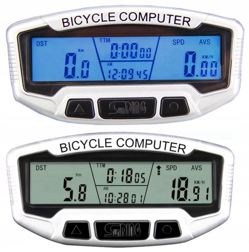 

Licznik Rowerowy Podświetlenie duży LCD Termometr