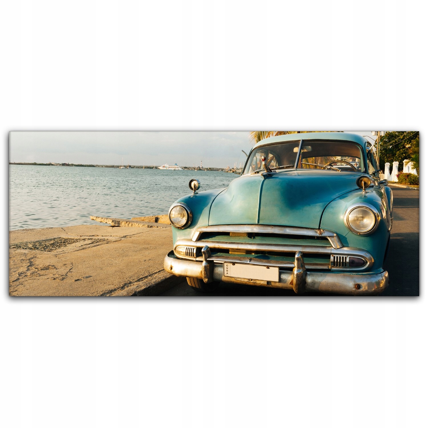 

Obraz Canvas dekoracja 125x50 Auto na Plaży Woda