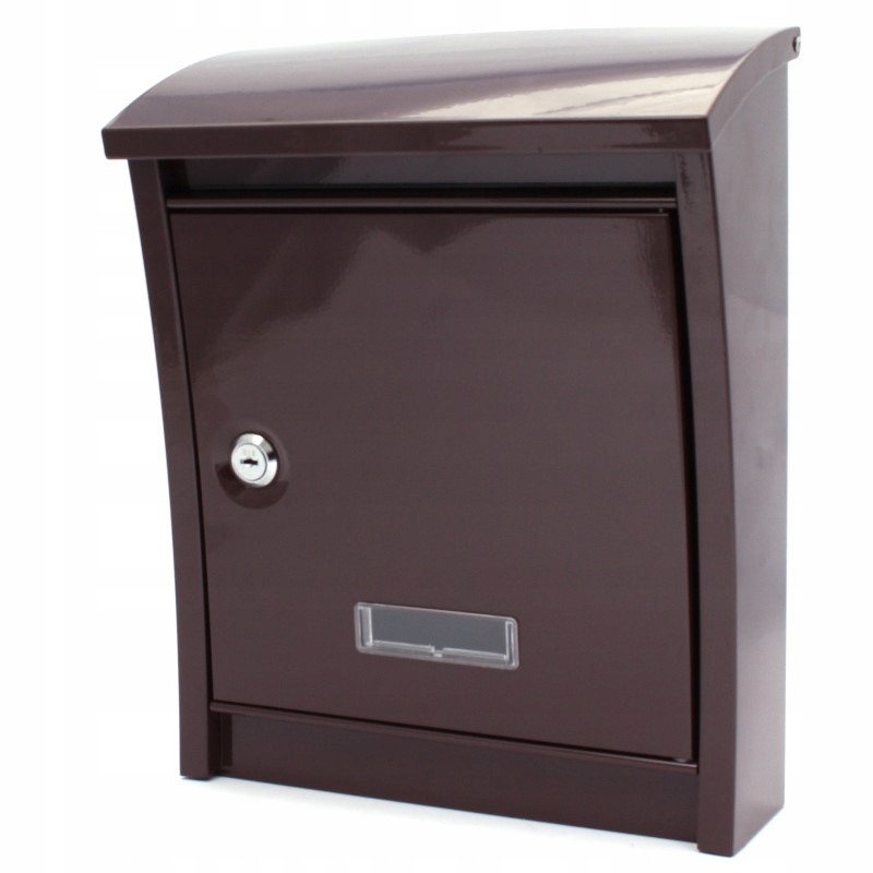 Aqbau poštovní schránka Dalmatia hnědá 25x32x8-12 cm, ocelová, kompaktní