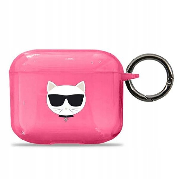 Etui Karl Lagerfeld KLA3UCHFP do AirPods 3, różowe Choupette