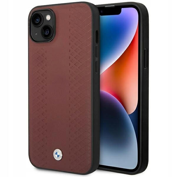 Pouzdro Bmw BMHCP14S22RFGR pro iPhone 14 15 13 6.1" burgundské/burgundy Leathe