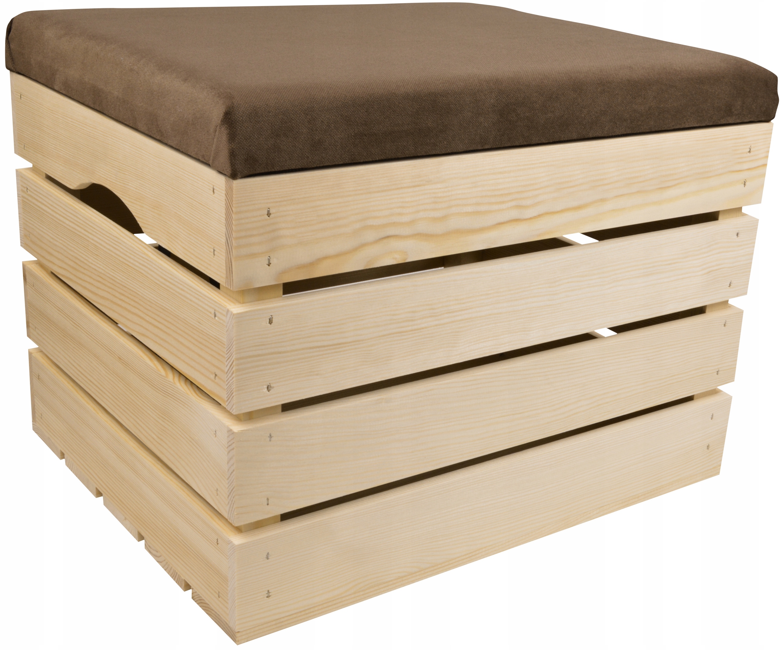 PUFA DREWNIANA KUFER SOSNOWY SKRZYNIA TAPICEROWANA