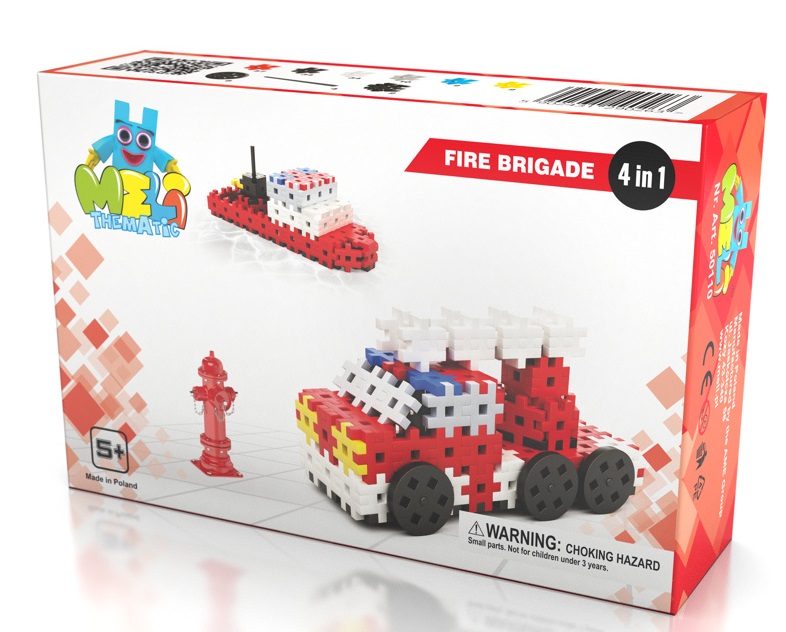 KLOCKI WAFLE MELI STRAŻ POŻARNA 4w1 BOYS