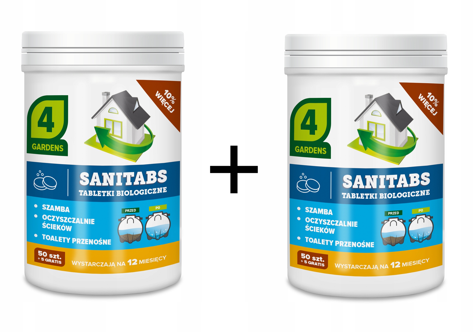 

2 x Sanitabs – Tabletki Do Szamba i Oczyszczalni