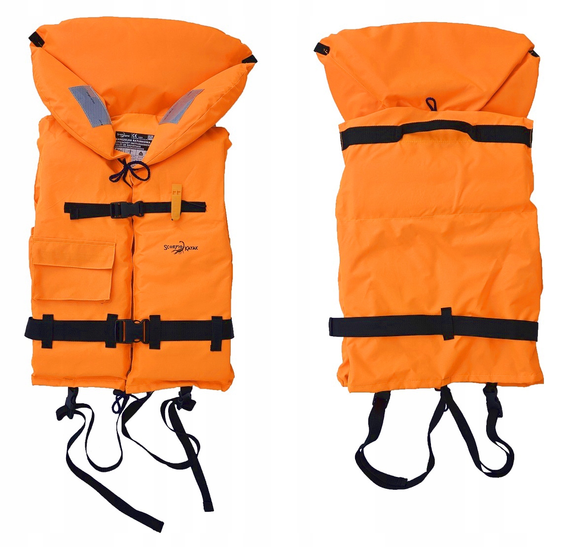Kamizelka Ratunkowa Do Wody Kapok Na Kajak Łódź Gwizdek XXL 70kg++ 100N