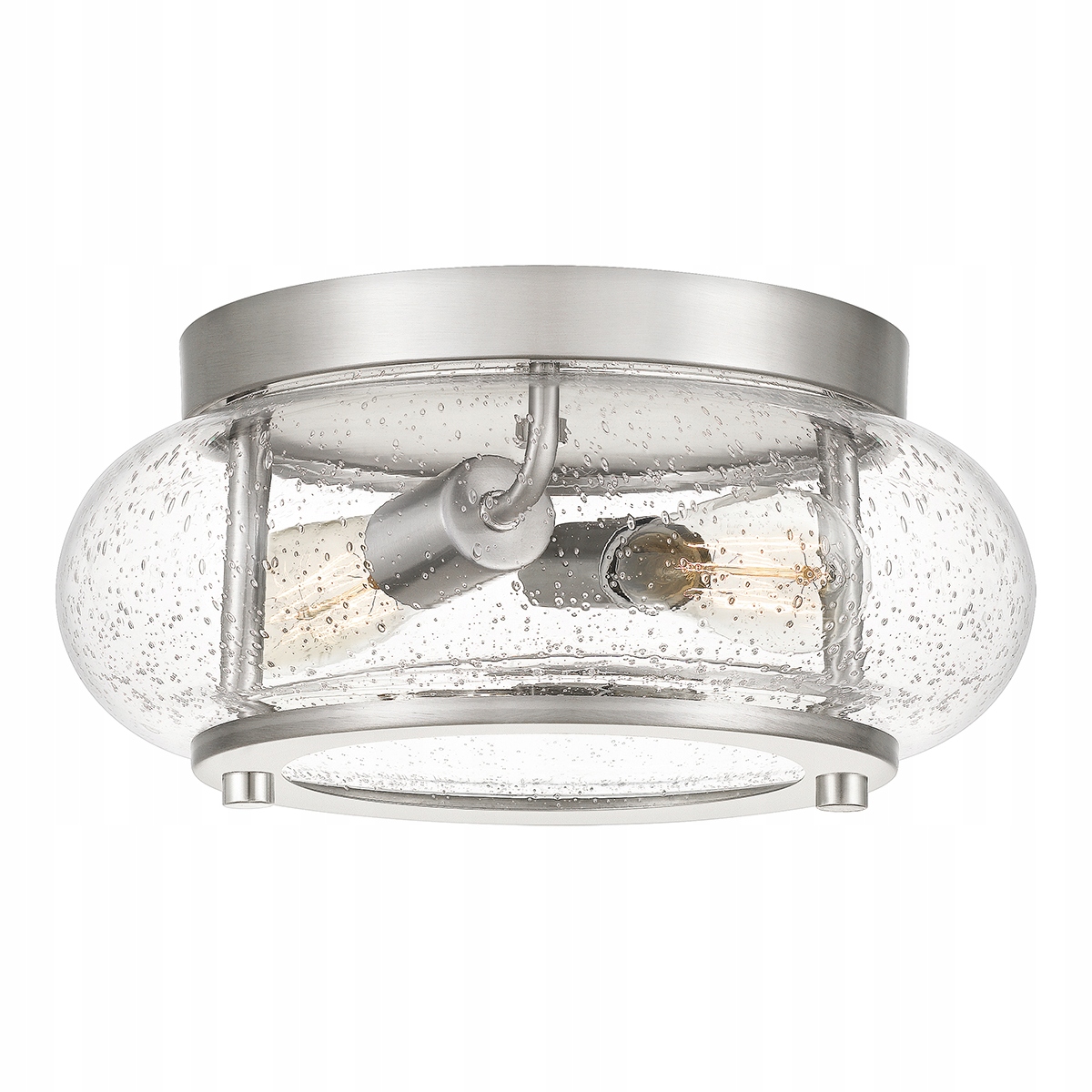 Stropné Svietidlo Quoizel Trilogy 30.5 cm 2xE27 60W Nikel/okrúhle sklo IP20