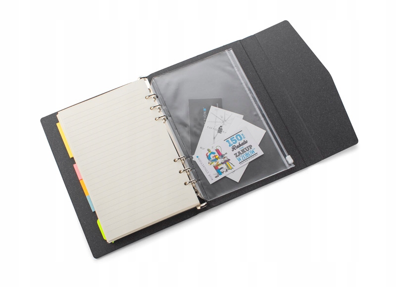 ORGANIZER A5 notes + kolorowe karteczki + kieszeń Rozmiar A5