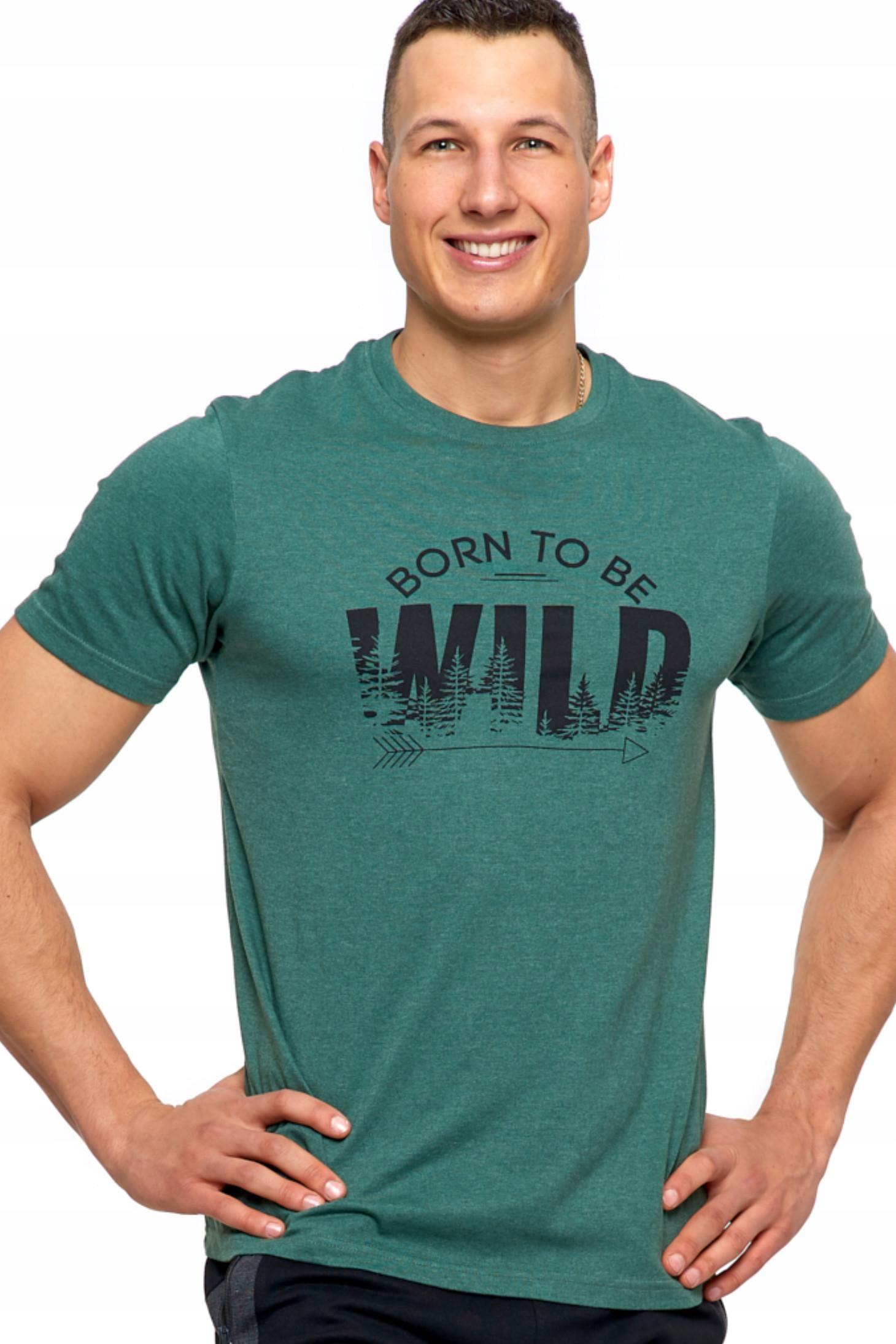 

T-shirt Born To Be Wild zielony - L