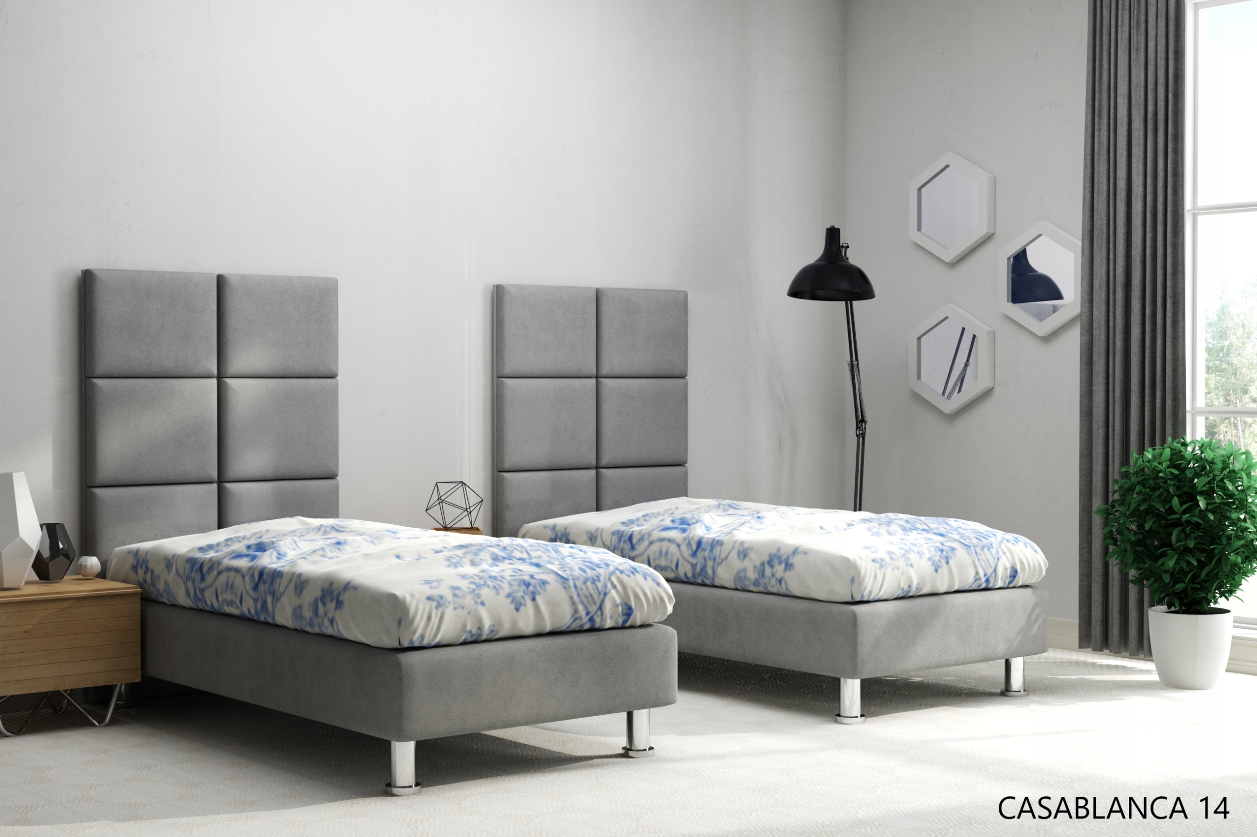 Panele ścienne tapicerowane 15 x 90 wezgłowie Szerokość mebla 15 cm