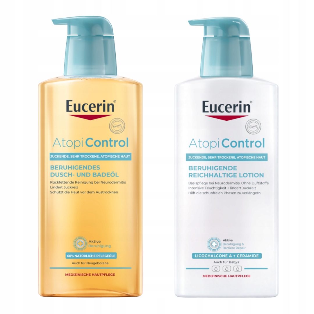 Eucerin Atopicontrol Balsam do ciała+ Olejek do kąpieli skóra atopowa Azs
