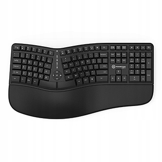 Powerton Ergo Lana Klawiatura ergonomiczna przewodowa (usb) Us, czarna