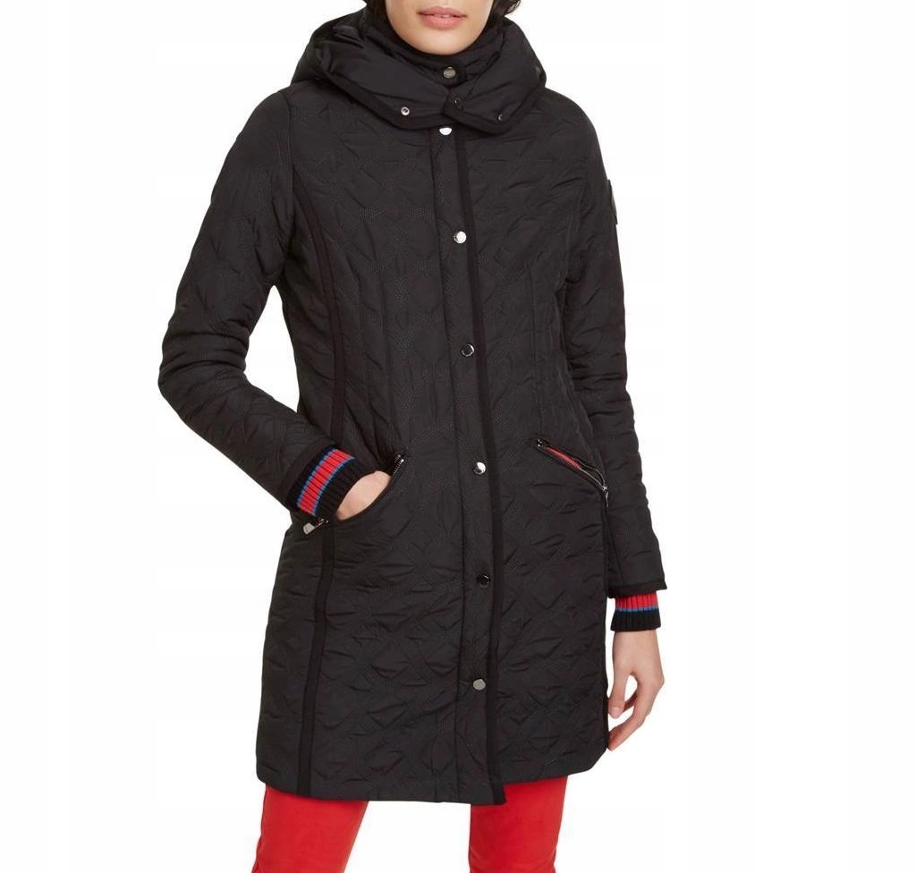 Desigual dámská parka s kapucí, zateplená péřovou bundou, černá vel. L