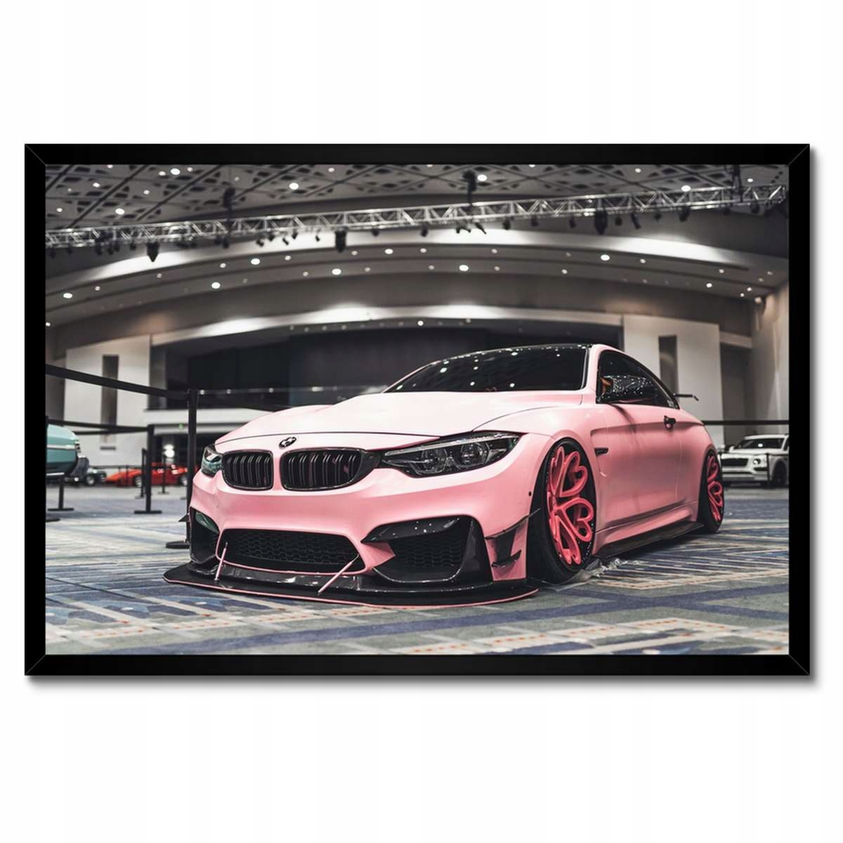 Plakáty v rámu 60x40 Růžové Bmw Auto
