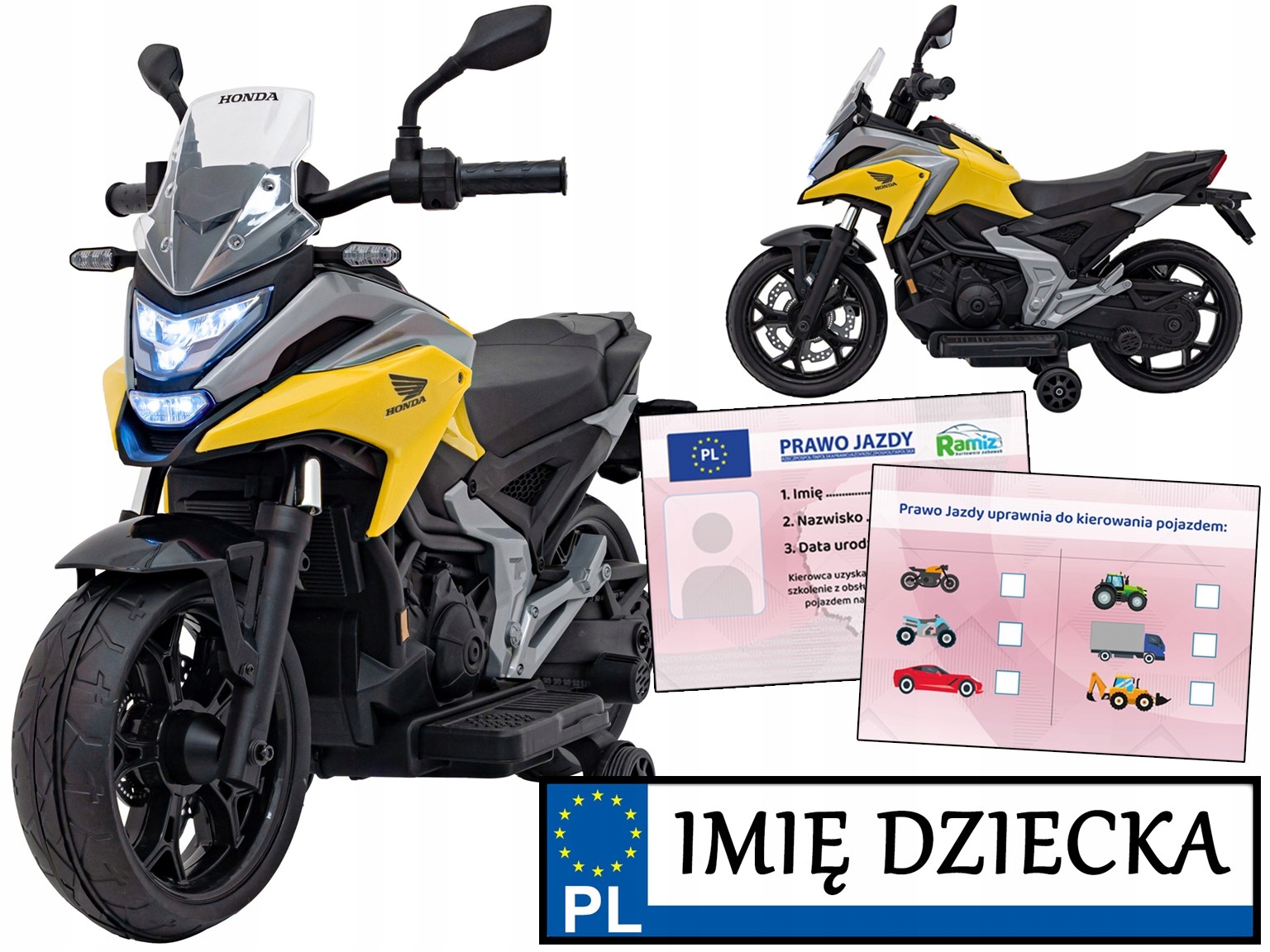 motor ścigacz na akumulator Honda NC750X jeździk elektryczny dla dzieka