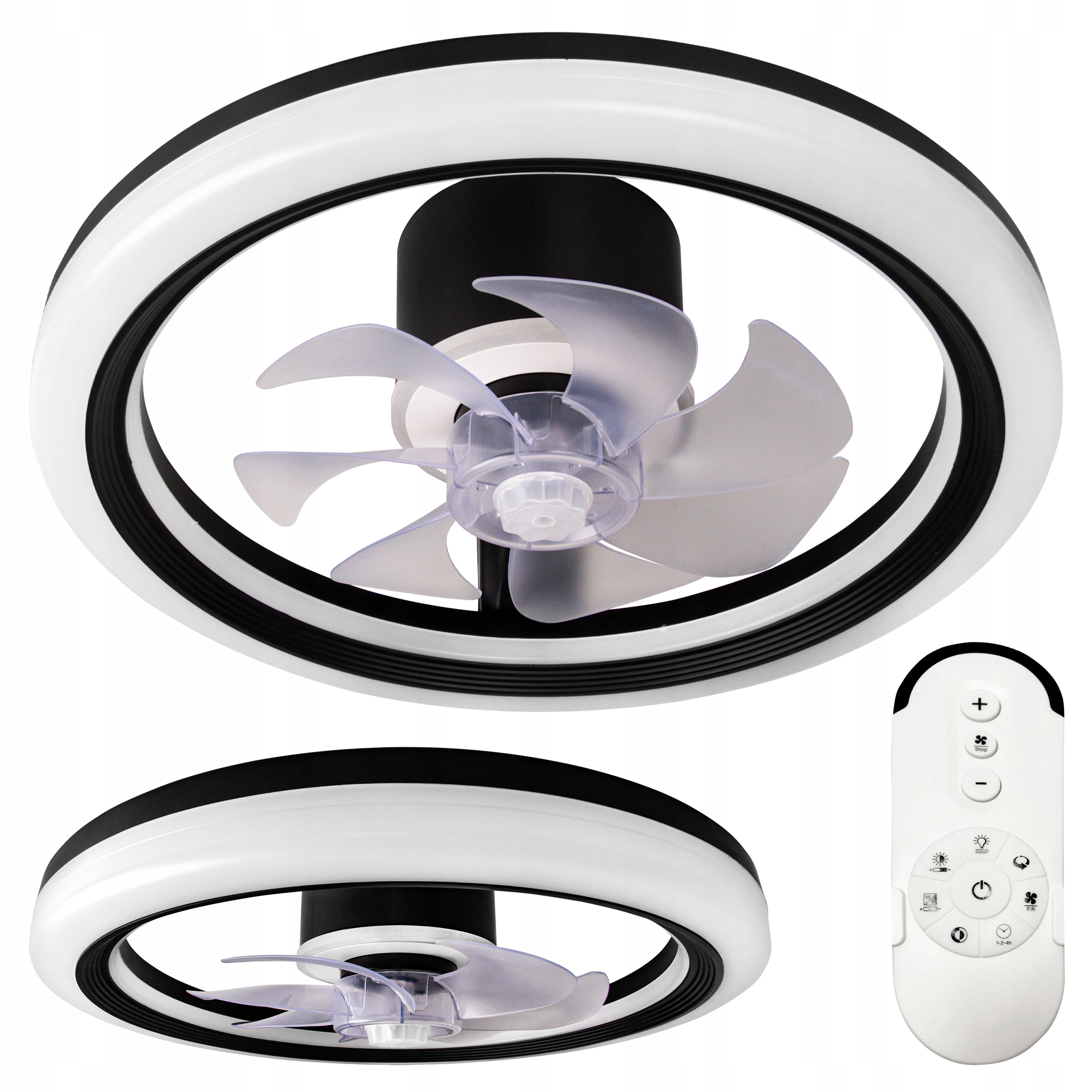 Lampa s Led stropním Větrákem s regulací stropní svítidlo 45W 3 Barvy dálkový ovladač