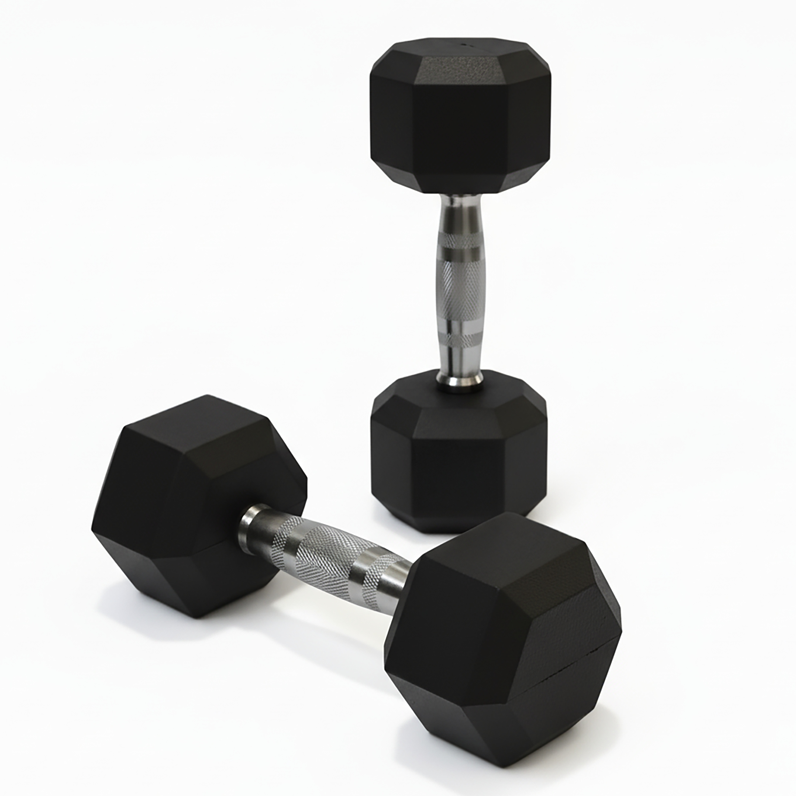 Hantla hantle hex żeliwny do ćwiczeń gumowany żeliwo 2x7kg powlekane