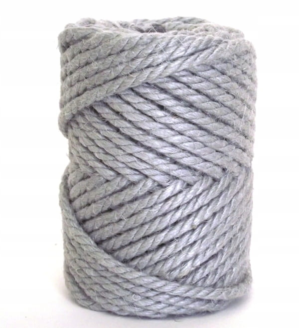

szary szpagat lina ozdobny sznurek jutowy 23m 4mm