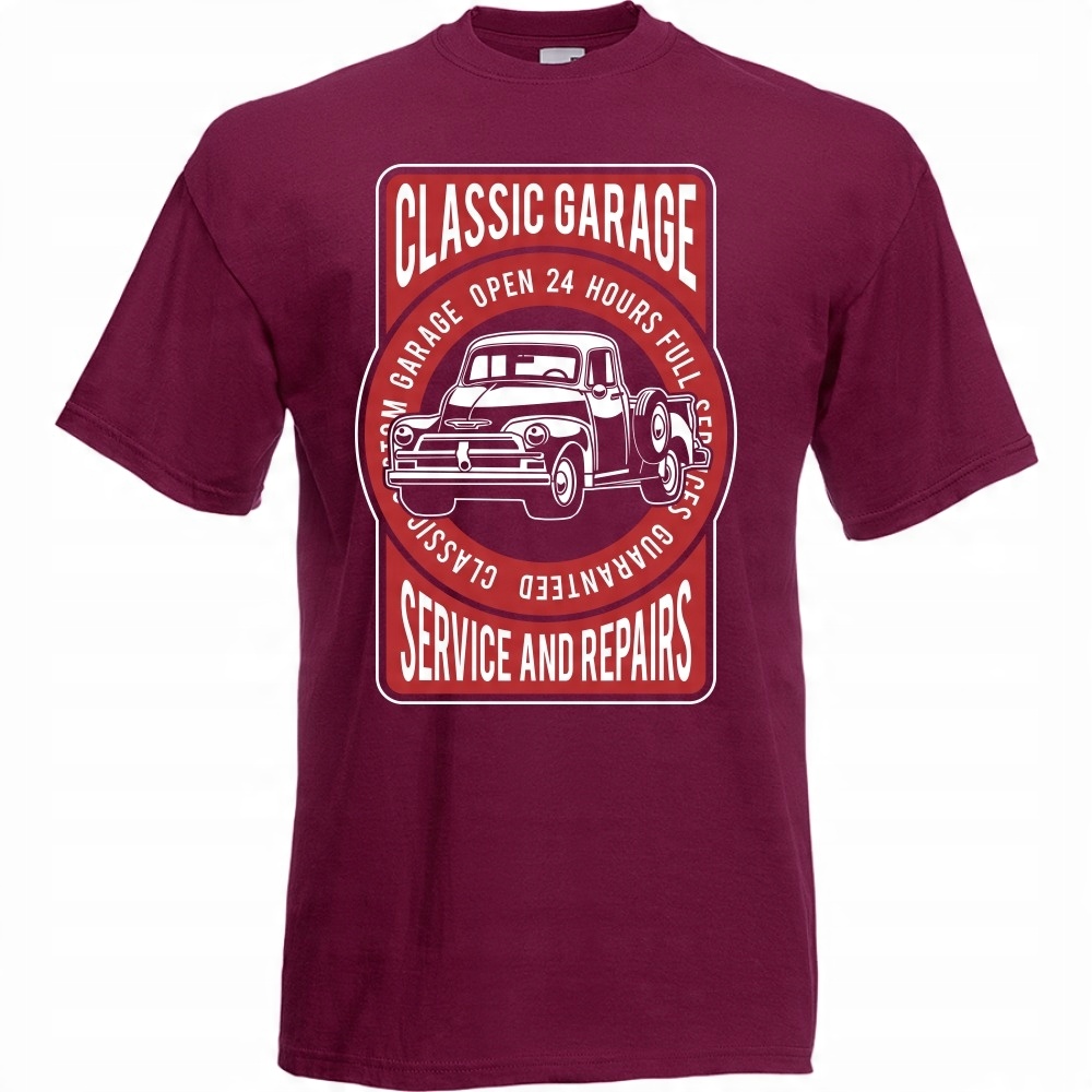 

Koszulka samochód auto oldschool XL burgund
