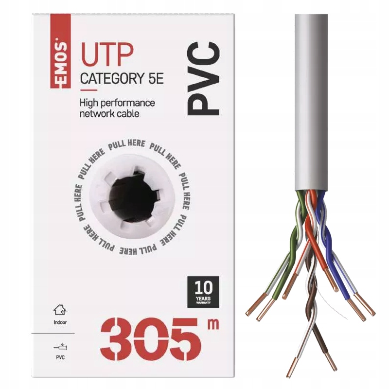 Emos Datový kabel Cat 5E Utp 305m 2309010010