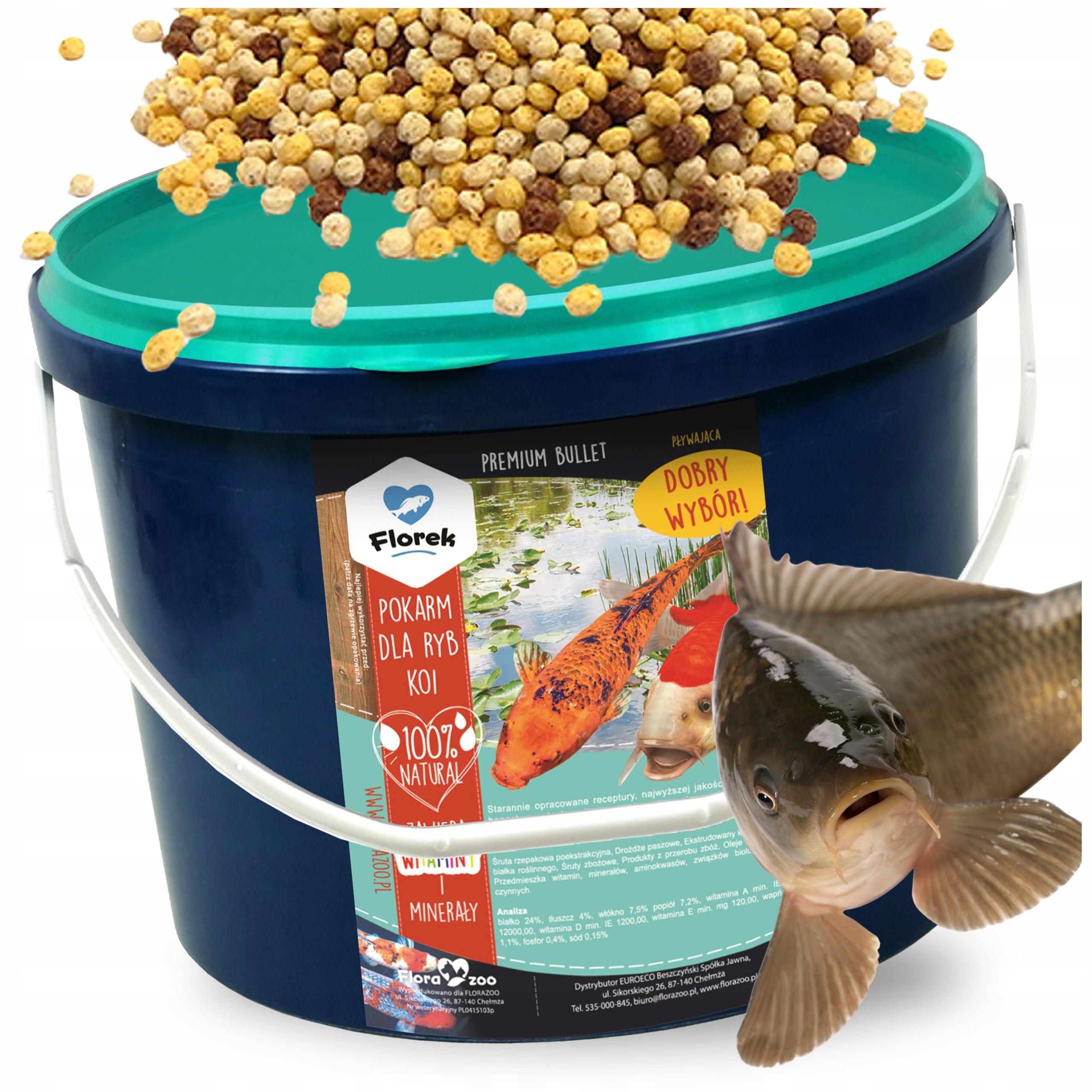 KARMA POKARM DLA RYB KOI KARPI MIX OCZKO WODNE