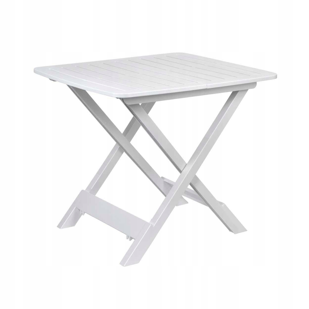 Duży Stolik Składany na Balkon Taras do ogrodu 70cm Stół Turystyczny Biały