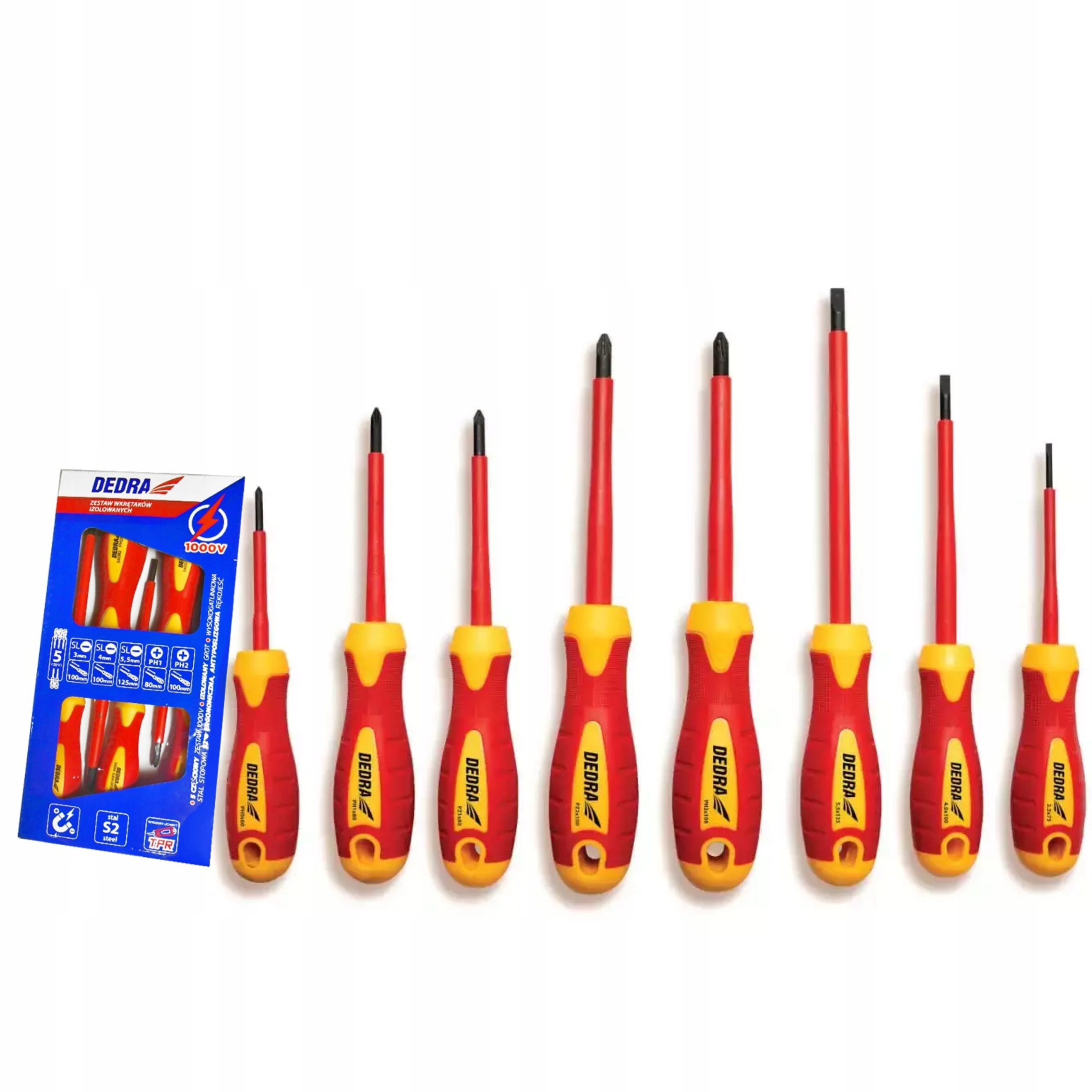 

Dedra 06B051 Zestaw Wkrętaków Izolowanych 8 Szt