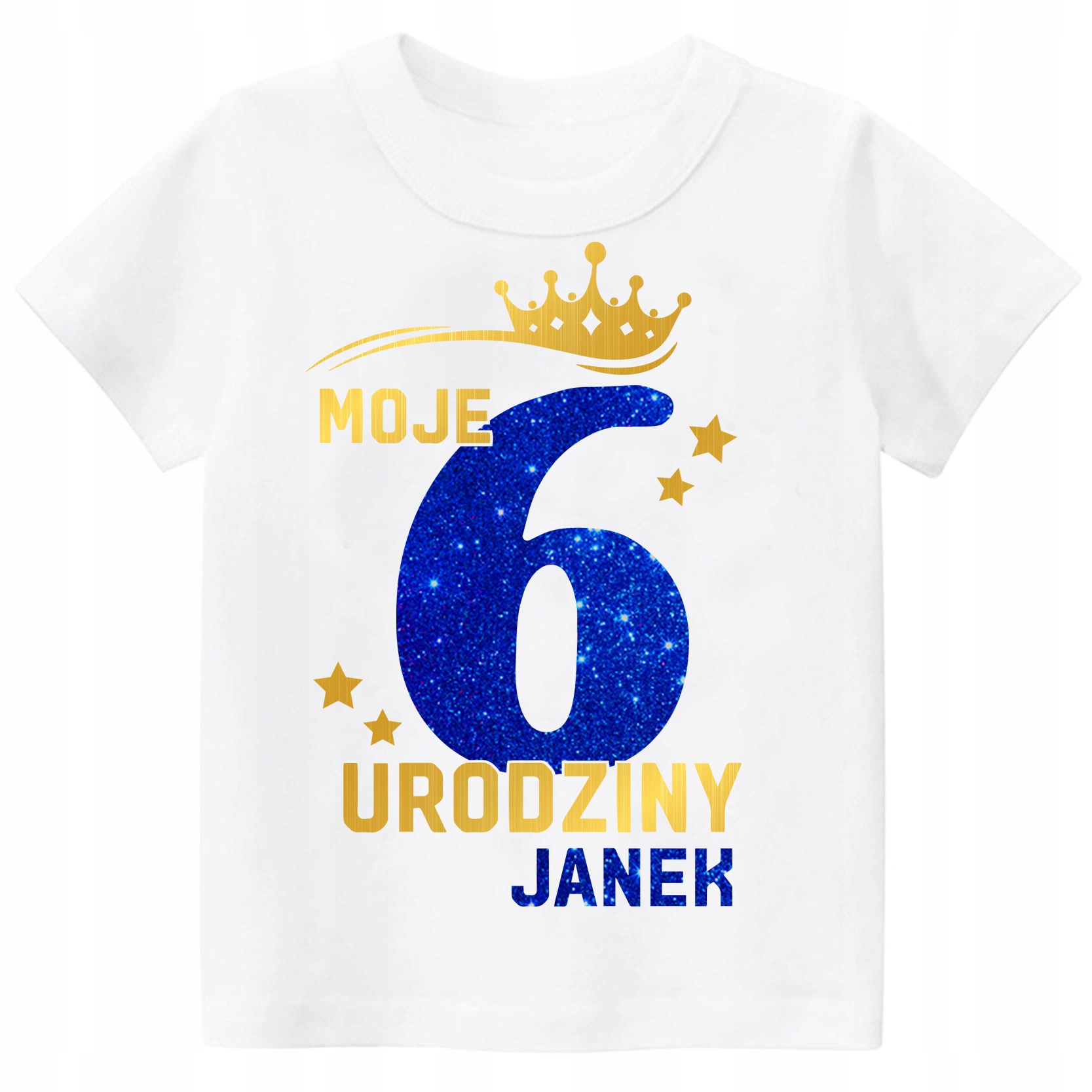 

Koszulka Urodziny Moje 6 Urodziny Brokat Imię 122