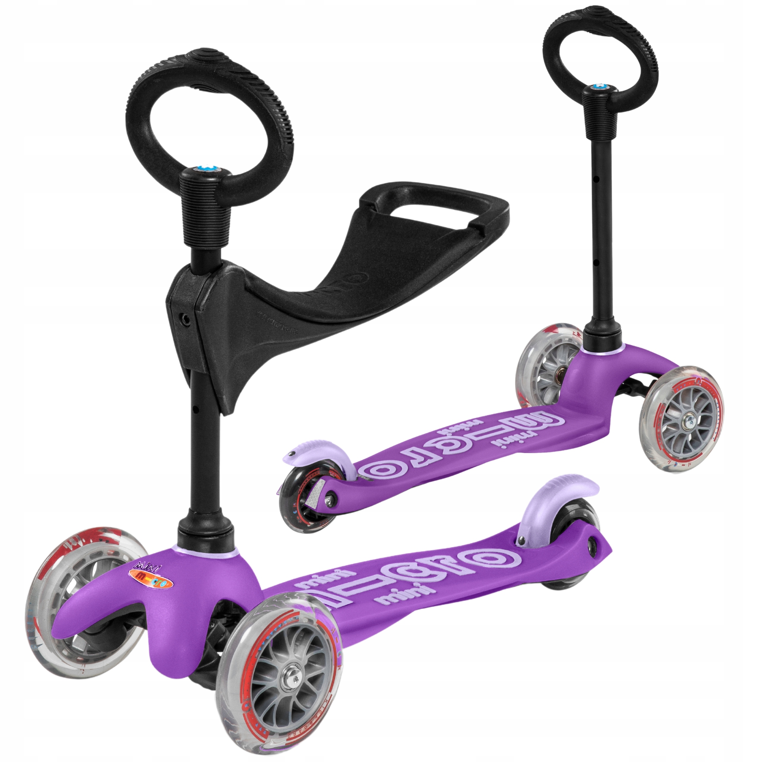 Hulajnoga Trójkołowa dla Dzieci Micro 3w1 Mini Deluxe Fioletowa