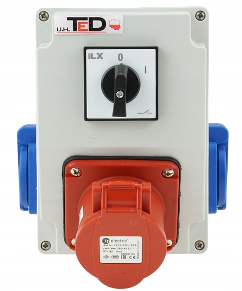 Stavební Rozvaděč Combopol 400V 16A/4P+ 2 x 250V 16A Vypínač 0-1