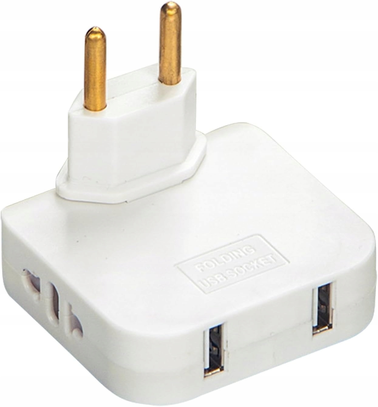 Przejściówka Adapter podróżny Gniazda Ue Pl do Us Ładowarka 2USB-A