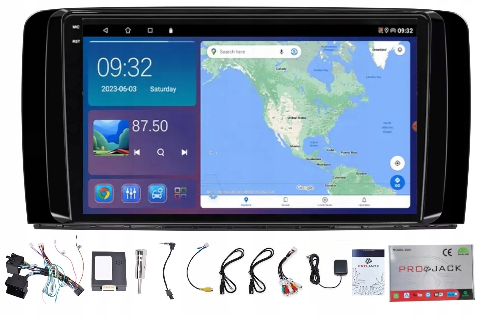 Rádio Gps Android Mercedes R Trieda 2006-2014 Carplay Wifi Usb Bt 4/64GB