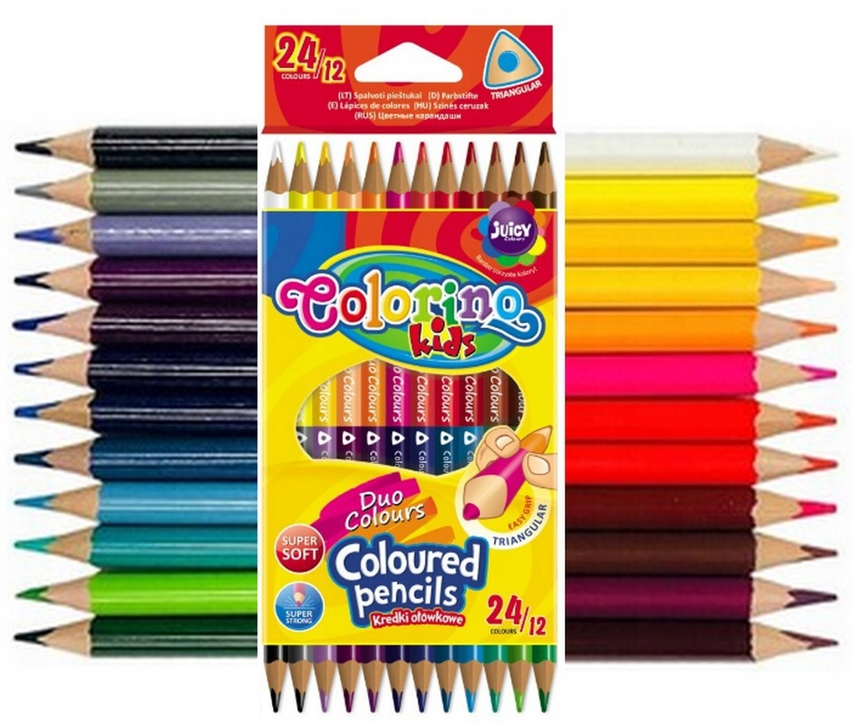 

Colorino Kredki Ołówkowe 12/24 Dwukolorowe 33046