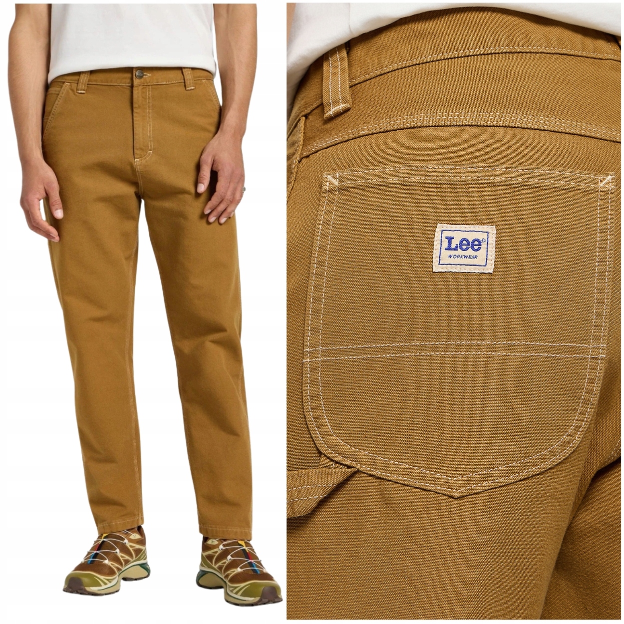 Lee Carpenter Relaxed Workwear volné zúžené látkové kalhoty W33 L32