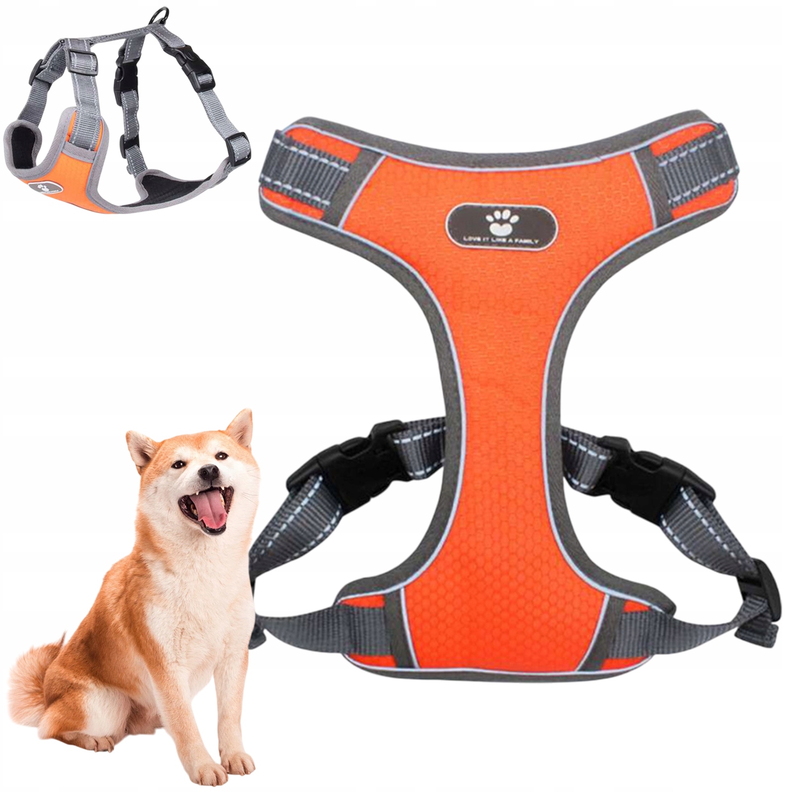 Levně Postroje Pro Psa Nastavitelné, Komfortní, Reflexní, Síťované Polstrování, Velikost M