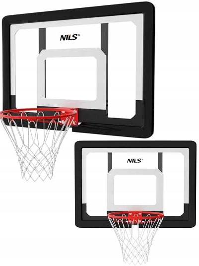 Basketbalový štít na dveře a zeď Rozměry 81 x 58 cm Ocelová obruč 38 cm