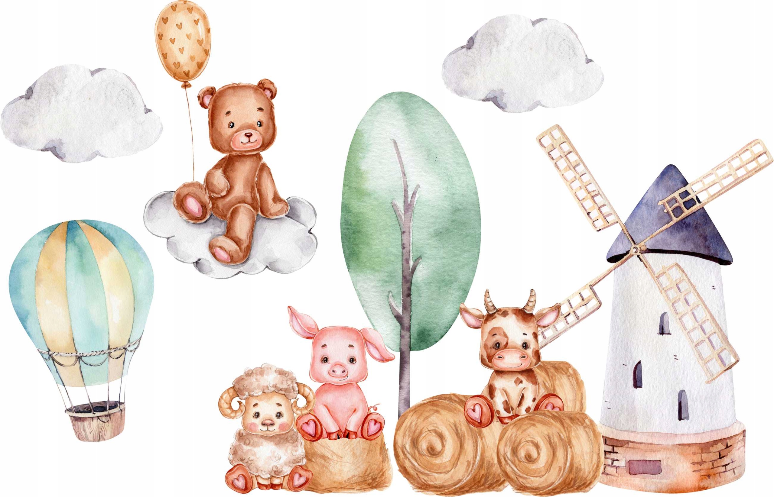 

naklejki naklejka na ścianę dla dzieci farma