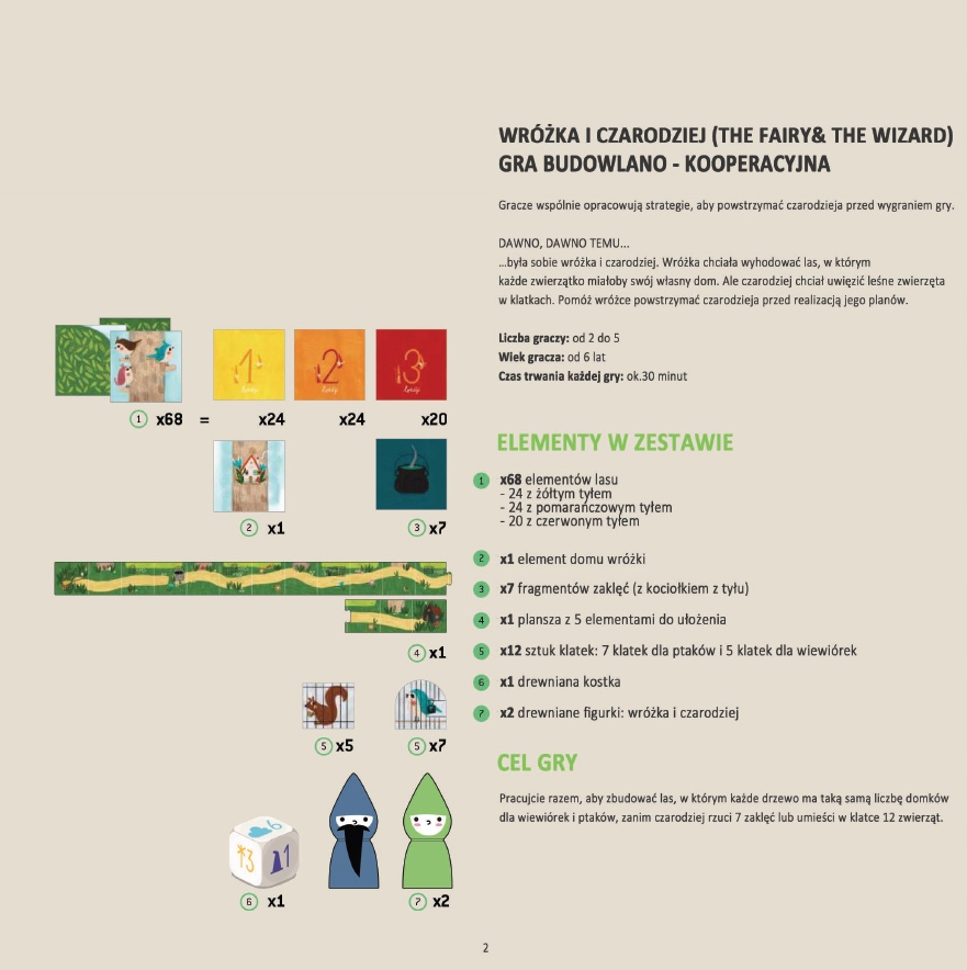 Gra planszowa wróżka i czarodziej Londji