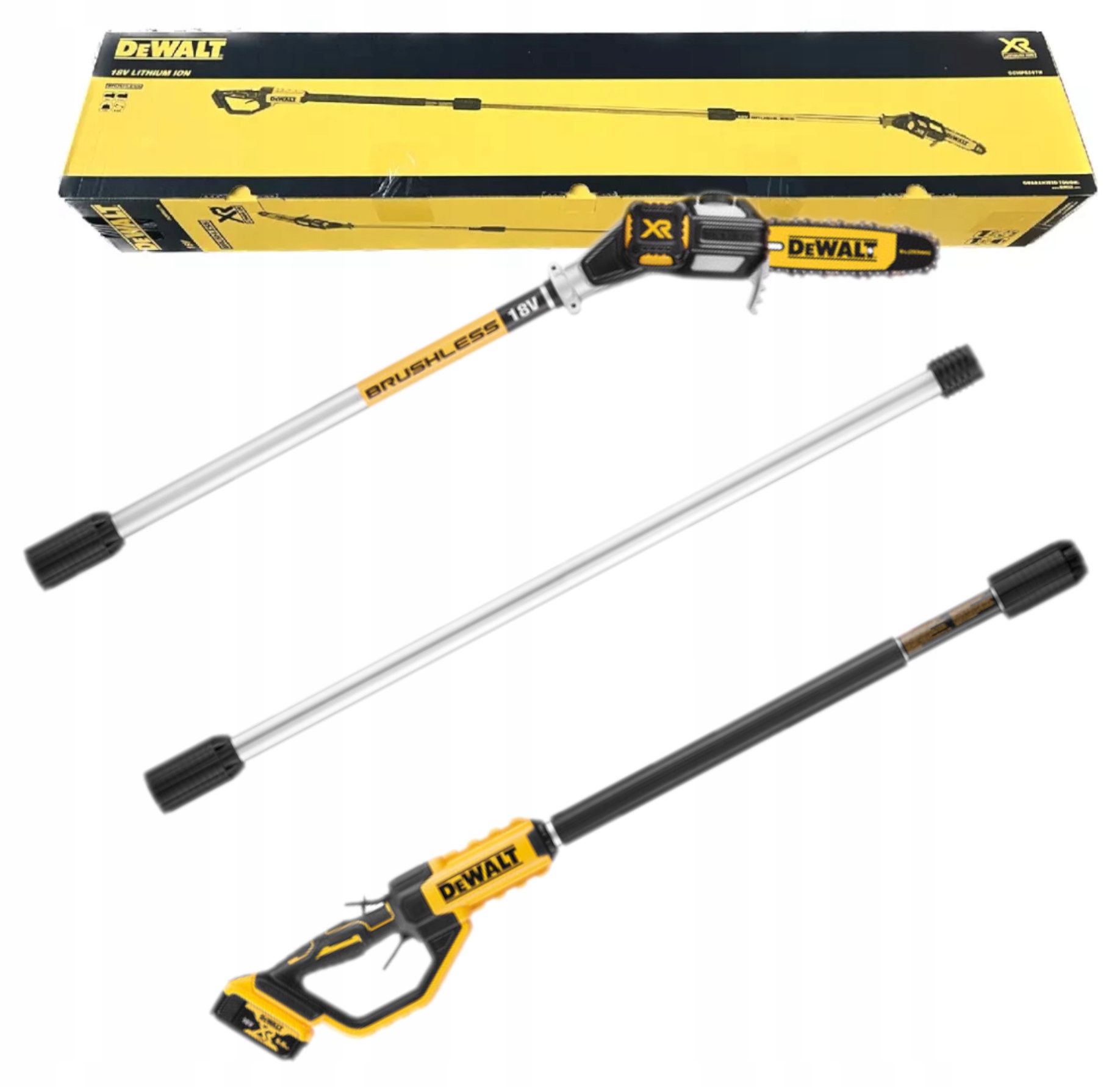 DeWALT Piła Łańcuchowa Na Tyczce Teleskopowej Na Aku Xr 18V body DCMPS567N