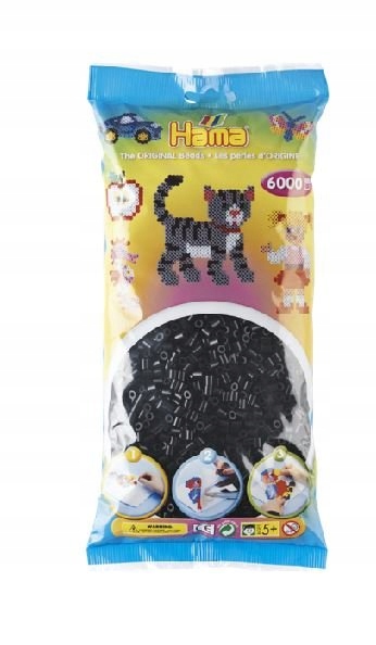 

Hama 205-18 Koraliki czarne midi 6000 sztuk