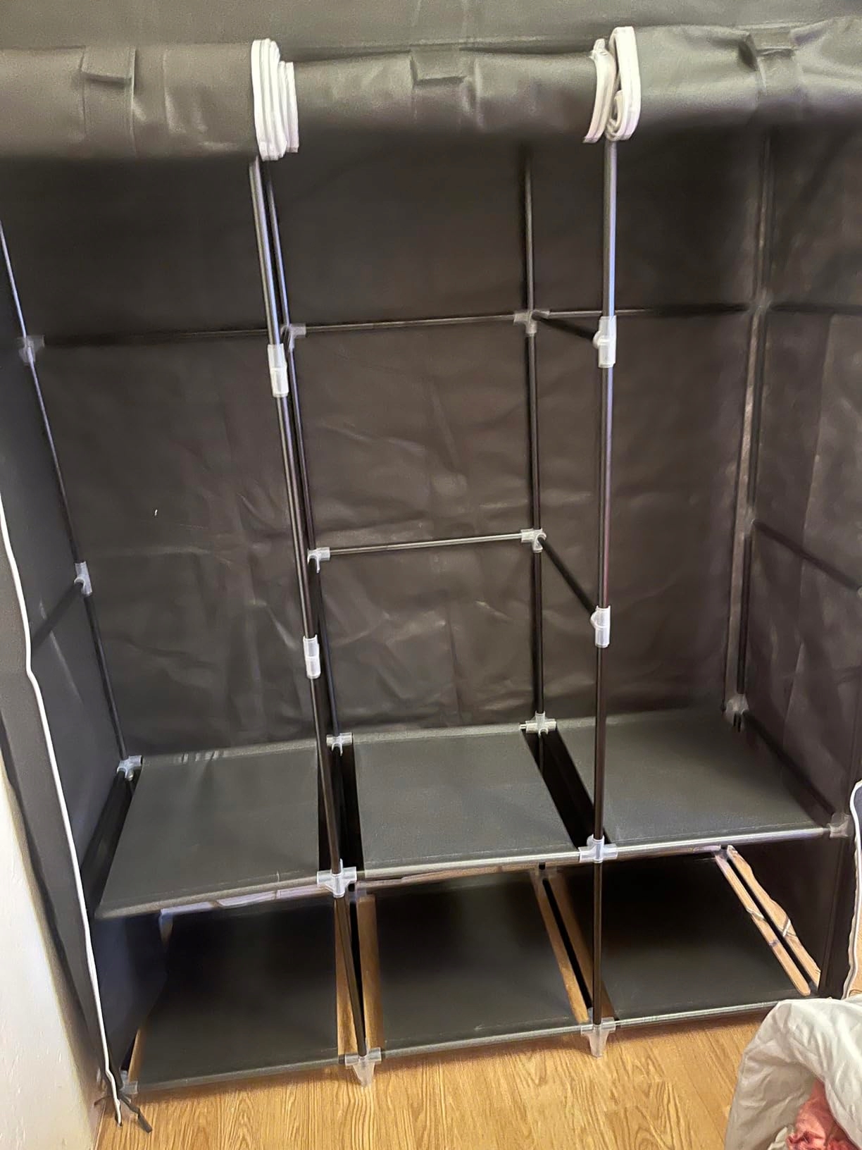 SZAFA MATERIAŁOWA WYSOKA DUŻA TEKSTYLNA GARDEROBA STELAŻ METAL 167cm XXL Informacje dodatkowe nie dotyczy